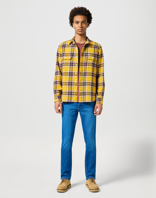 Meskie Spodnie Dzinsowe Wrangler Greensboro Azure Sky - 112358222