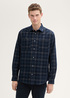 Mska Koszula Materiaowe Tom Tailor Corduroy Shirt Navy Dark Check - 1043797-36631