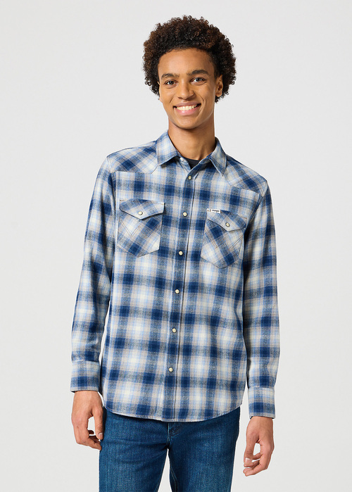 Wrangler Western Shirt - Blue Shadow 112357398
