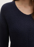 Damski Sweter Tom Tailor Knitted Pullover With A V Neckline Sky Captain Blue - 1042956-10668