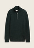 Mski Sweter Tom Tailor Troyer Knitted Sweater With Texture Green Colorful Neps - 1043025-36439