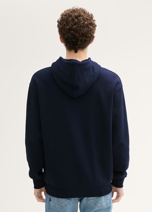 Mska Bluza Denim Tom Tailor Hoodie With Logo Embroidery Sky Captain Blue - 1043501-10668