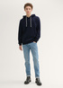 Mska Bluza Denim Tom Tailor Hoodie With Logo Embroidery Sky Captain Blue - 1043501-10668