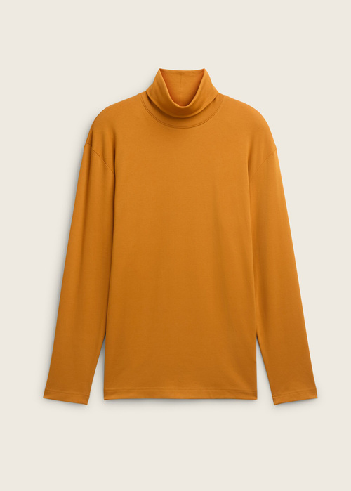 Meski Sweter Tom Tailor Longsleeve Turtleneck Peanut Butter Brown - 1043993-10821