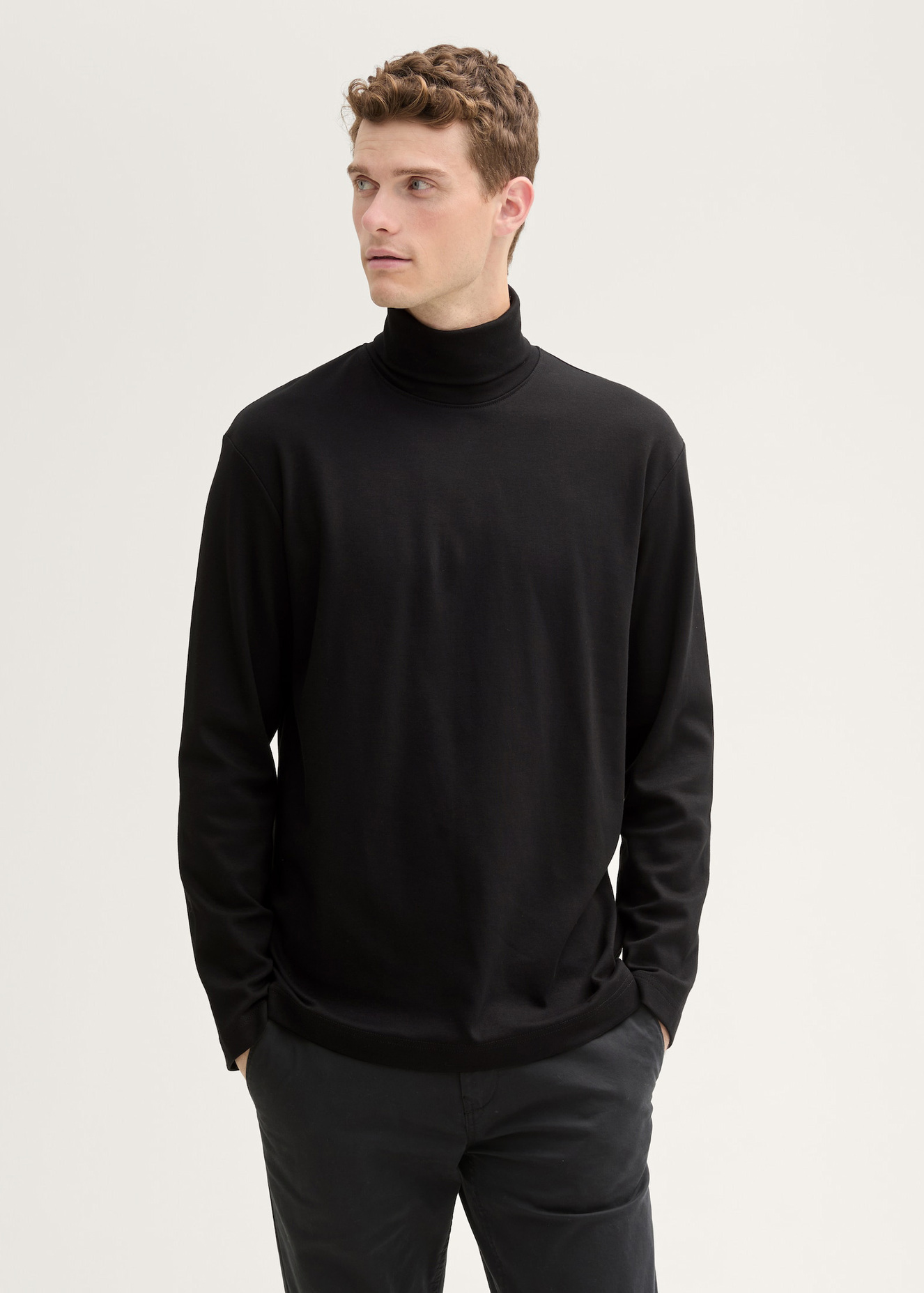 Meski Sweter Tom Tailor Longsleeve Turtleneck Black - 1043993-29999
