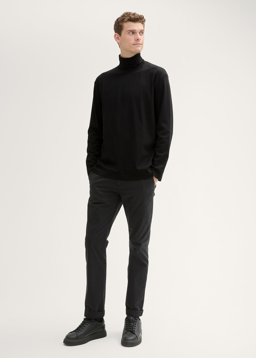 Meski Sweter Tom Tailor Longsleeve Turtleneck Black - 1043993-29999
