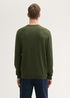 Mski Sweter Tom Tailor Knit Sweater In Recycled Cashmere Rosin Green Melange - 1043266-36230