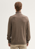 Meski Sweter Tom Tailor Turtleneck Cashmere Sweater Wood Brown Melange - 1043267-36303