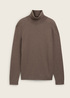 Mski Sweter Tom Tailor Turtleneck Cashmere Sweater Wood Brown Melange - 1043267-36303