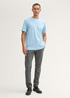 Mski T Shirt Tom Tailor Tshirt C Neck Sky Blue Melange - 1044016-36812
