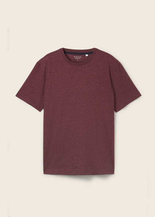 Meski T Shirt Tom Tailor C Neck T Shirt Gipsy Purple Melange - 1044016-10782