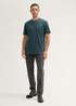 Meski T Shirt Tom Tailor C Neck T Shirt Deep Green Lake Melange - 1044016-24704