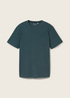 Meski T Shirt Tom Tailor C Neck T Shirt Deep Green Lake Melange - 1044016-24704