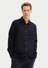 Meska Koszula Materialowe Tom Tailor Shirt With A Mlange Look Knitted Navy Melange - 1042659-13160