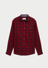 Meska Koszula Materialowe Tom Tailor Shirt In A Checked Pattern Burgundy Navy Check - 1042660-36005