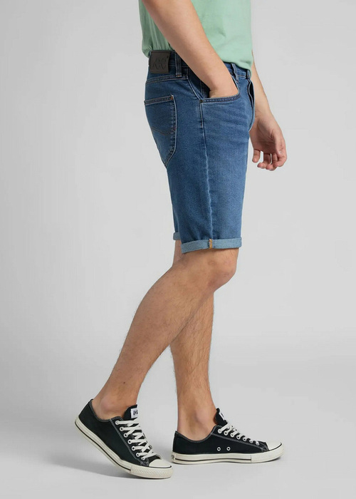 Meskie Szorty Dzinsowe Lee 5 Pocket Short Mid Worn - L73EGMYG