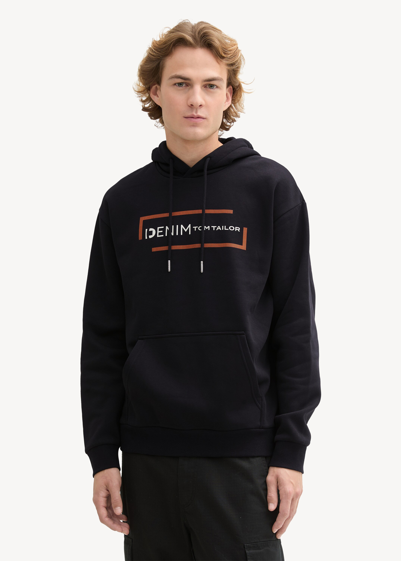 Tom Tailor Hoodie With A Print Old Black - 1043298-10618 Tom Tailor Hoodie With A Print Old Black - 1043298-10618