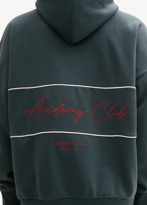 Meska Bluza Tom Tailor Oversized Hoodie With Embroidery Dark Gable Green - 1043507-10362