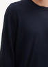 Mski Sweter Tom Tailor Knit Sweater In Recycled Cashmere Knitted Navy Melange - 1043266-13160