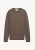 Mski Sweter Tom Tailor Knit Sweater In Recycled Cashmere Wood Brown Melange - 1043266-36303