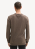Mski Sweter Tom Tailor Knit Sweater In Recycled Cashmere Wood Brown Melange - 1043266-36303