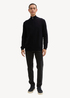 Meski Sweter Tom Tailor Troyer Knit Sweater In Recycled Cashmere Black - 1043268-29999