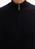 Meski Sweter Tom Tailor Troyer Knit Sweater In Recycled Cashmere Black - 1043268-29999