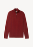 Mski Sweter Tom Tailor Troyer Knit Sweater In Recycled Cashmere Burgundy Dark Red Melange - 1043268-35676