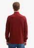 Mski Sweter Tom Tailor Troyer Knit Sweater In Recycled Cashmere Burgundy Dark Red Melange - 1043268-35676