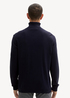 Meski Sweter Tom Tailor Turtleneck Cashmere Sweater Knitted Navy Melange - 1043267-13160