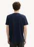 Mski T Shirt Denim Tom Tailor T Shirt With A Logo Print Sky Captain Blue - 1043480-10668