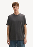 Meski T Shirt Tom Tailor C Neck T Shirt Black Grey Melange - 1043417-10617