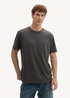 Meski T Shirt Tom Tailor C Neck T Shirt Black Grey Melange - 1043417-10617