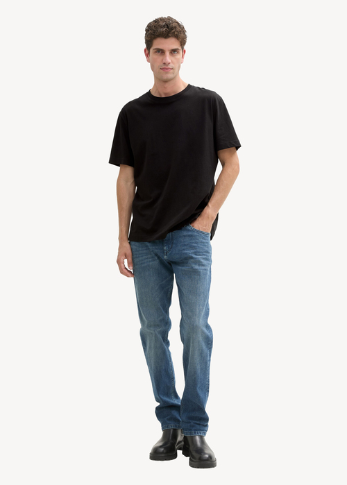 Meski T Shirt Tom Tailor C Neck T Shirt Black - 1043417-29999