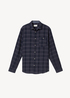Meska Koszula Materialowe Tom Tailor Shirt In A Checked Pattern Navy Tonal Check - 1042660-36006