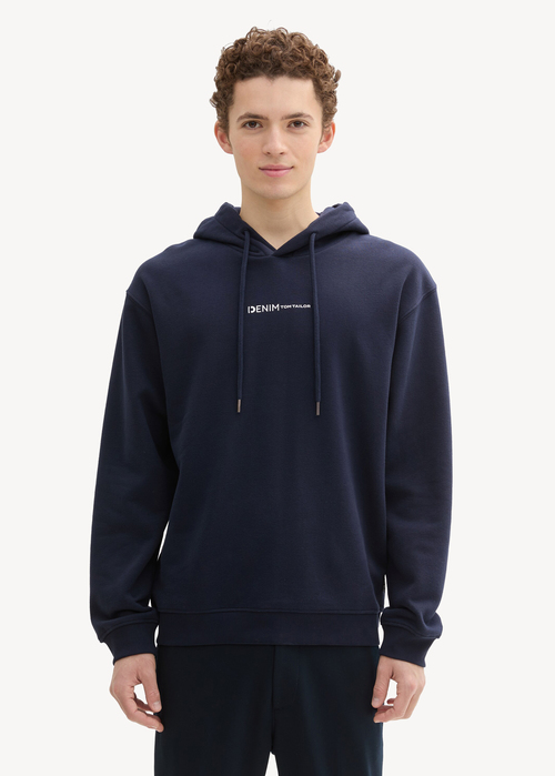 Deniim Tom Tailor Printed Hoodie - Sky Captain Blue 1033580-15148
