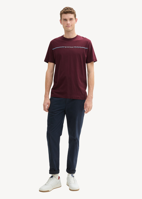 Mski T Shirt Tom Tailor T Shirt With A Print Gipsy Purple - 1037803-10341