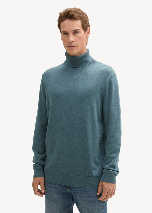 Tom Tailor Turtleneck - Stormy Teal Melange 1042456-36148 