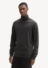 Meski Sweter Tom Tailor Turtleneck Black Grey Melange - 1042456-10617