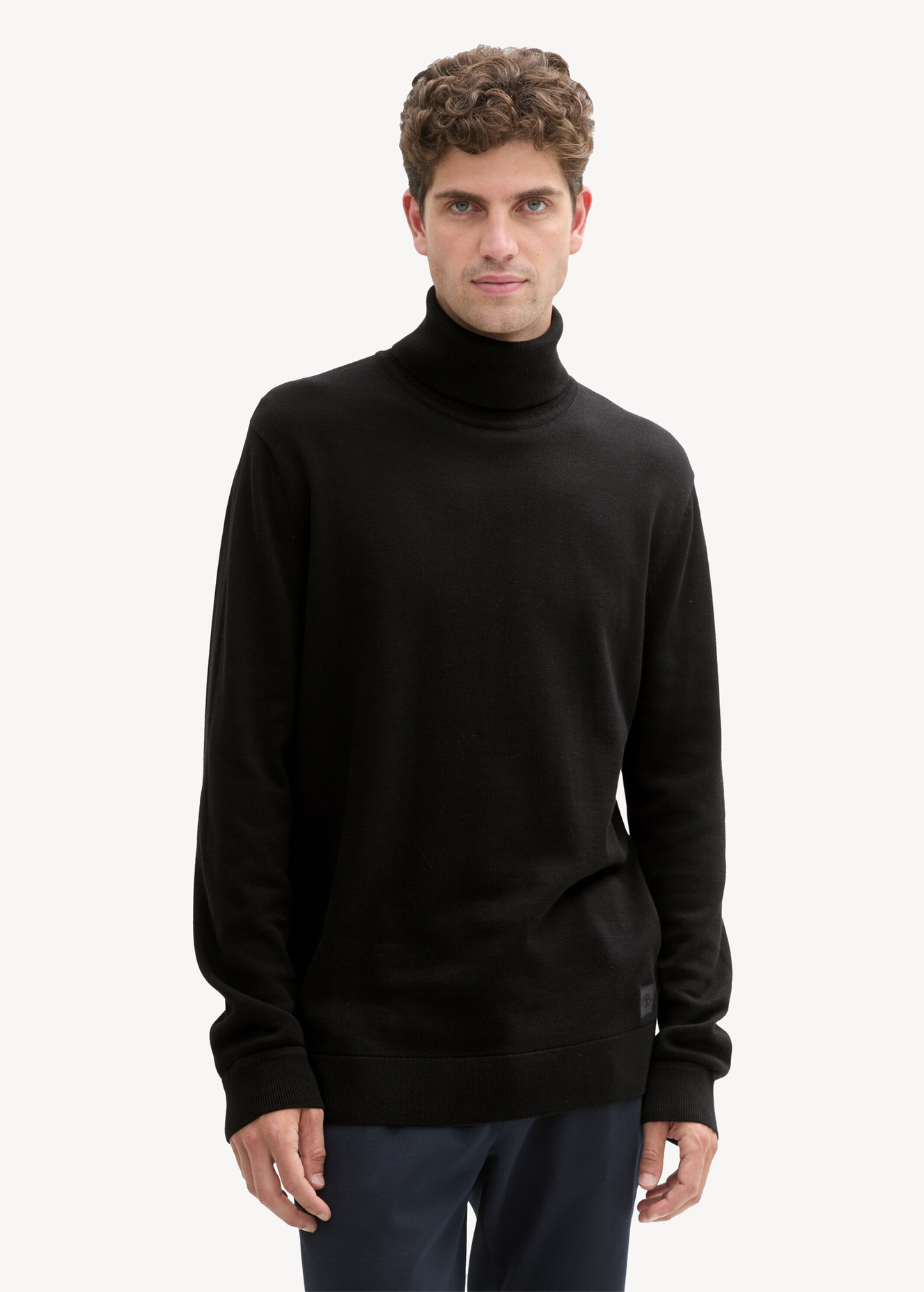 Meski Sweter Tom Tailor Turtleneck Black - 1042456-29999
