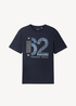 Meski T Shirt Tom Tailor T Shirt With Print Sky Captain Blue - 1044015-10668