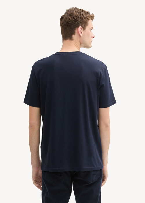 Meski T Shirt Tom Tailor T Shirt With Print Sky Captain Blue - 1044015-10668
