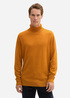 Meski Sweter Tom Tailor Basic Turtleneck Jumper Peanut Butter Brown Melange - 1042456-37029
