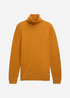 Meski Sweter Tom Tailor Basic Turtleneck Jumper Peanut Butter Brown Melange - 1042456-37029