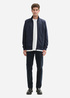 Meski Sweter Tom Tailor Sweat Jacket In A Melange Look Sky Captain Blue White Melange - 1044022-19024
