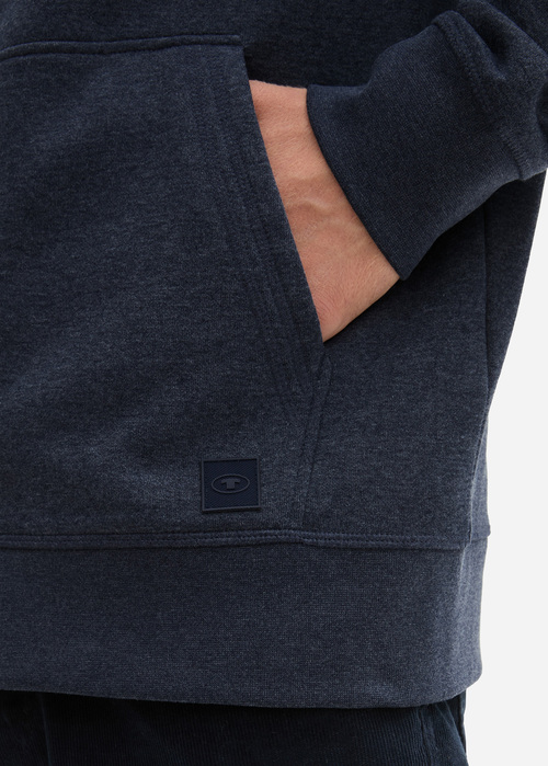 Meski Sweter Tom Tailor Sweat Jacket In A Melange Look Sky Captain Blue White Melange - 1044022-19024