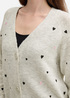 Damski Sweter Tom Tailor Cardigan With Heart Embroidery Beige Heart Embroidery - 1043983-37044