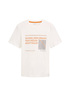 Meski T Shirt Tom Tailor C Neck Print Off White - 1044031-10332