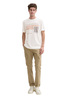 Meski T Shirt Tom Tailor C Neck Print Off White - 1044031-10332