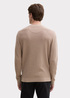 Mski Sweter Tom Tailor Textured Round Neck Sweater Parasol Brown Melange - 1042453-36965